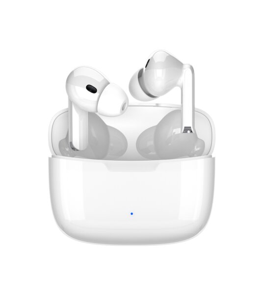 Bluetooth гарнитура Deppa Air Space TWS в зарядном футляре белая