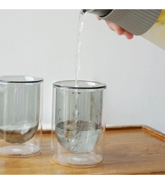 Стакан KissKissFish Levitate Water Glass Gray